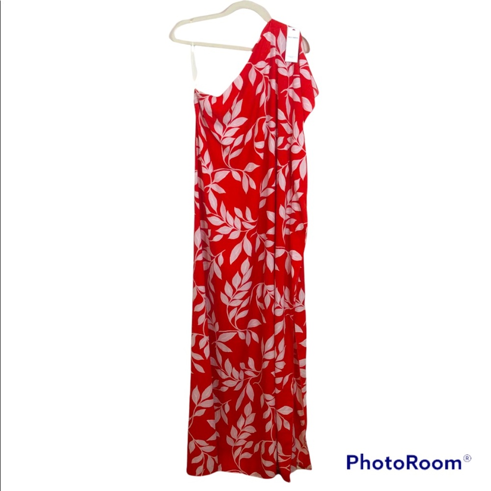 TYCE One Shoulder Maxi Tropical Lightweight Dress